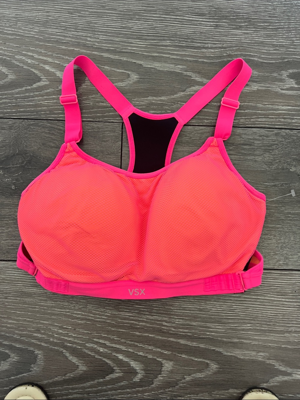 Victoria's Secret Bright Pink & Coral Racerback Sports Bra